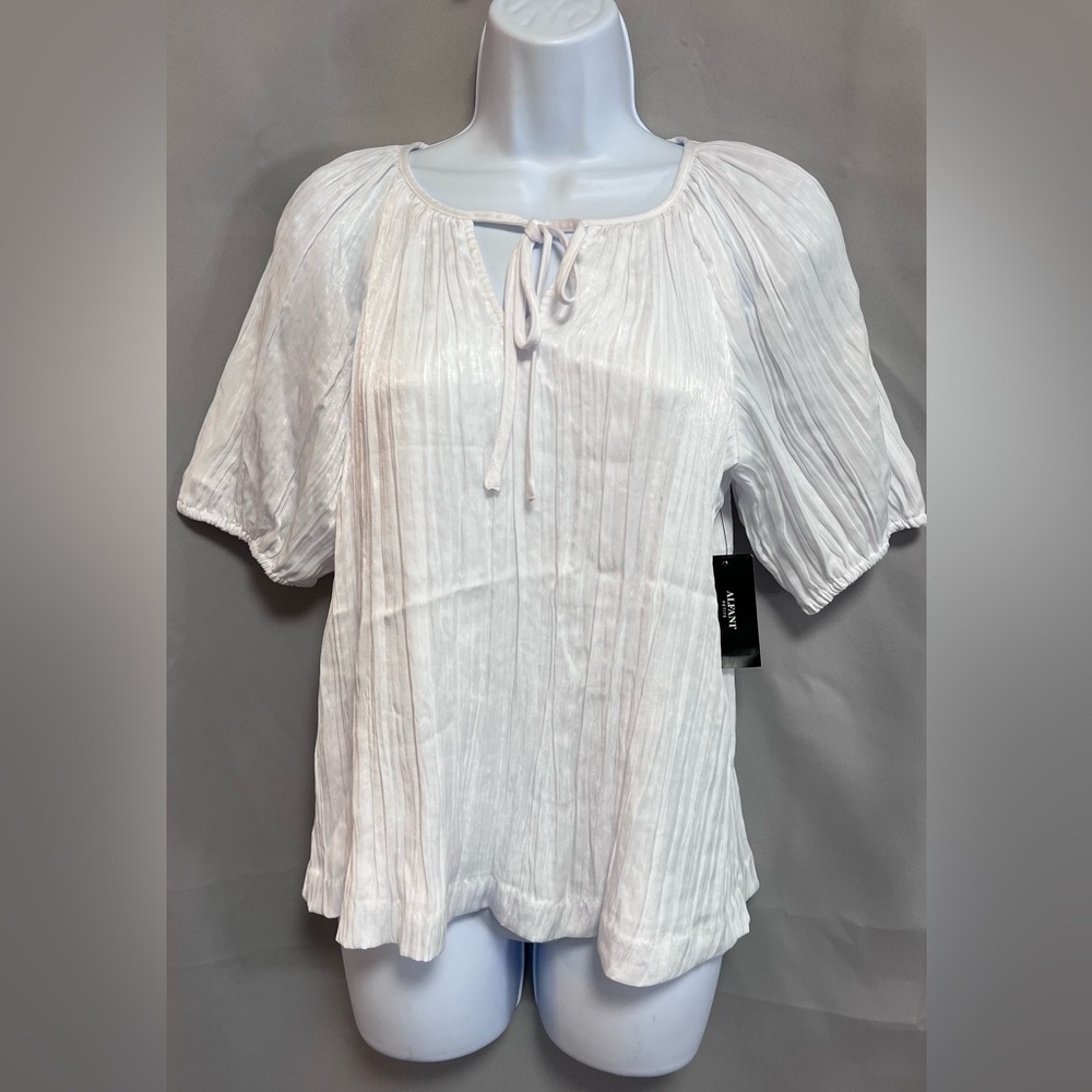 Alfani Womens‎ Top Blouse - White size Small Petites NWT